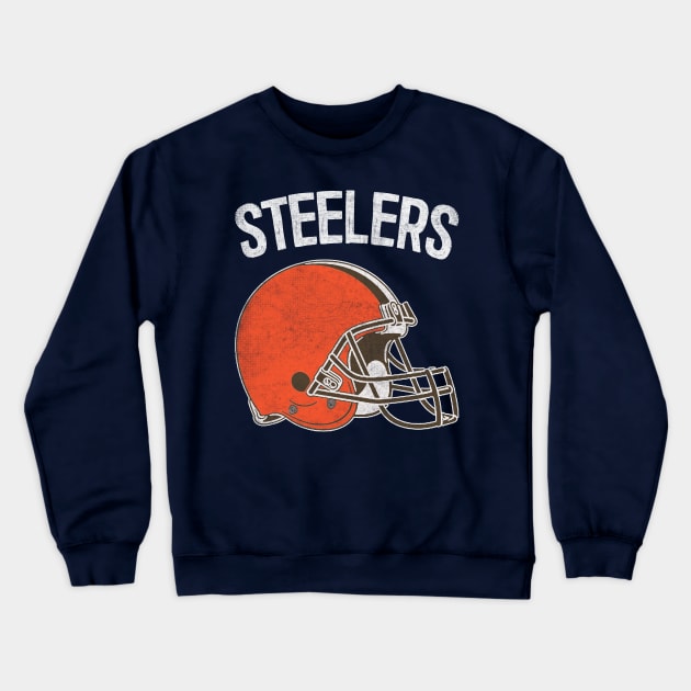 Cleveland Browns/Pittsburgh Steelers Meme Mashup Design Crewneck Sweatshirt by DankFutura